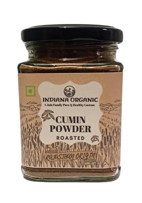 Indiana Organic - Roasted Cumin Powder | Bhuna Jeera Packed On Order From Fresh Batch Zero Added Colours, Fillers, Additives & Preservatives 150 Gram (Roasted Powder)