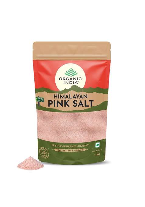 Organic India A Tata Product - Pink Rock Salt, 1Kg Pouch
