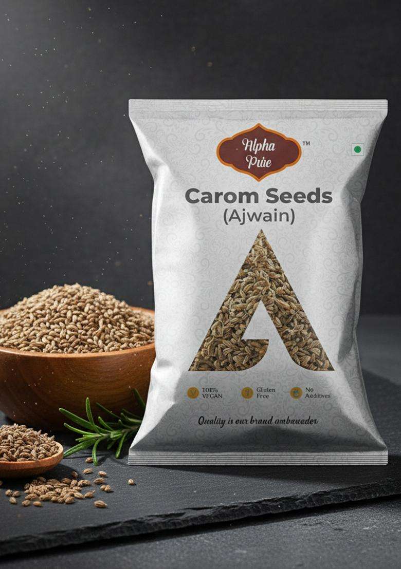 Alpha Pure Carom Seeds Ajwain Whole Spices (Bishop Seeds) 1Kg - Indya