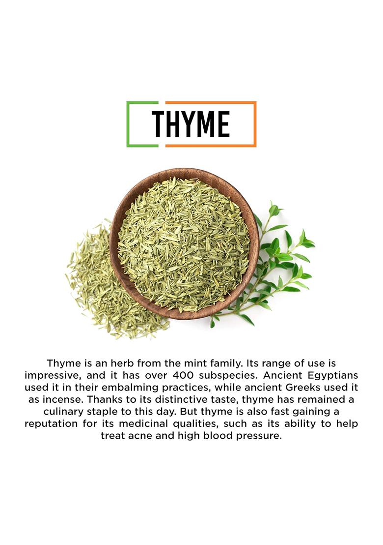 Chef Urbano Thyme 50 G | 100% Natural Premium Herbs And Spices Flakes/Leaves Glass Bottle