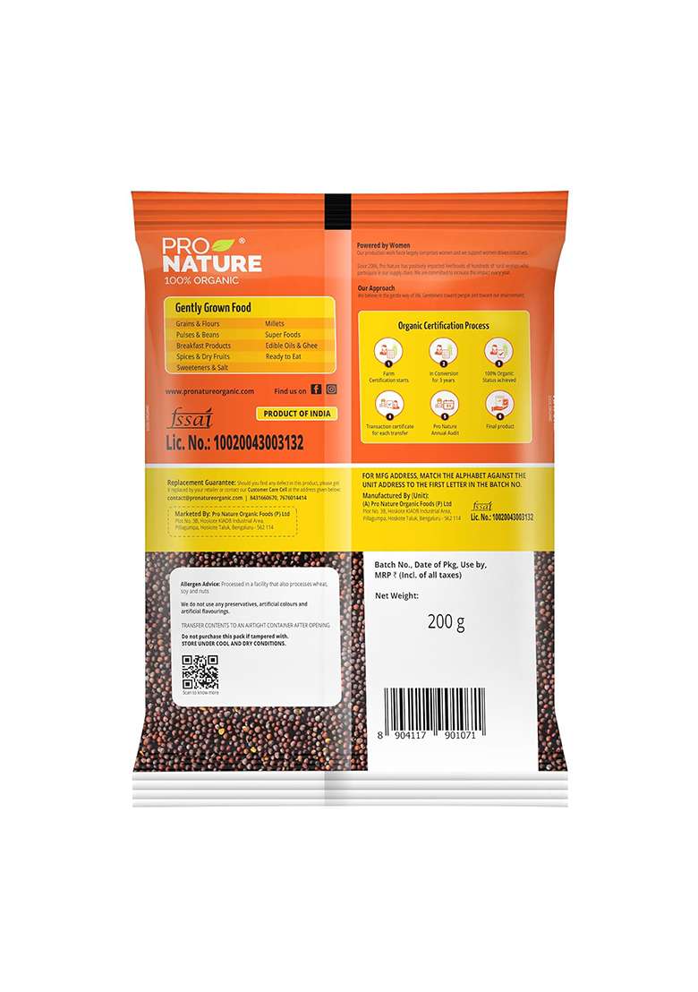 Pro Nature 100% Organic Mustard 200G - Indya