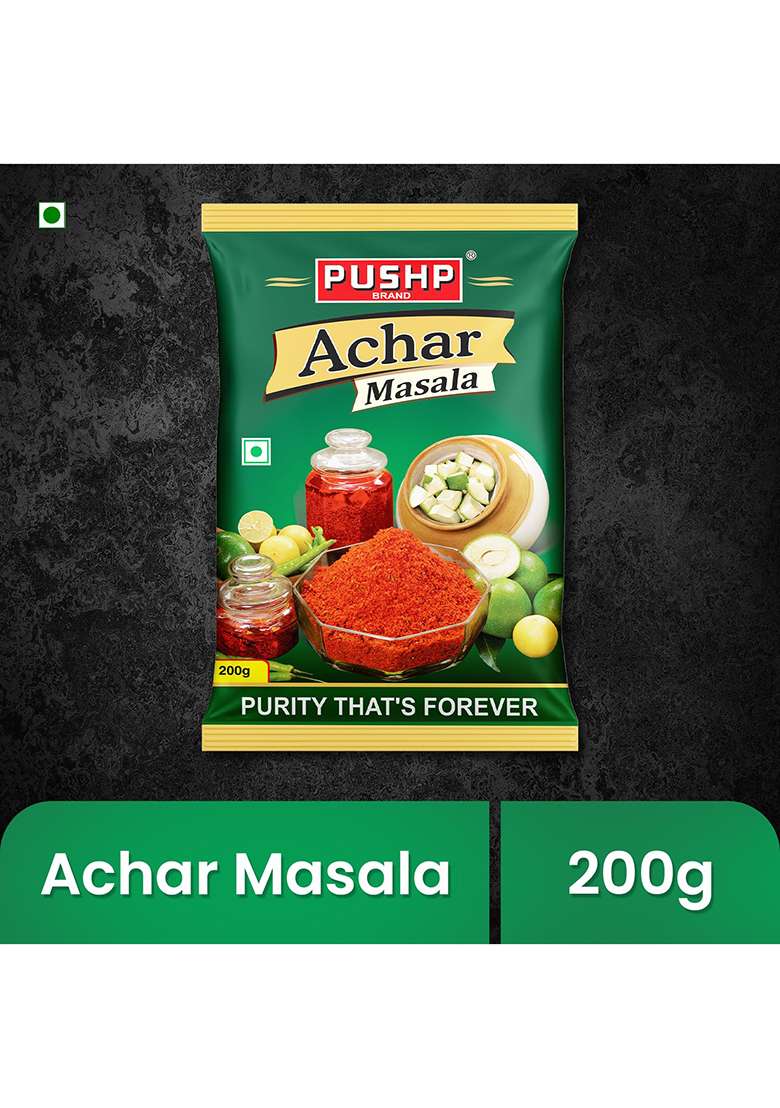 Pushp Brand Achar Masala | 200 G Premium Blend Of Traditional Spices Ready-To-Use Pickle Mix Authentic Homemade No Added Preservatives - Indya