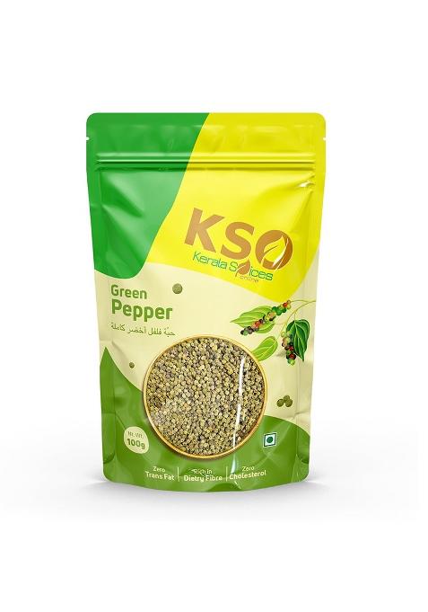 Kerala Spices Keralaspicesonline Green Pepper Whole Kali Mirch Sabut Idukki Homestead Produce For Seasoning Garam Masala, Tea, Rice, Dishes (Pouch Packaging)-100 Grams