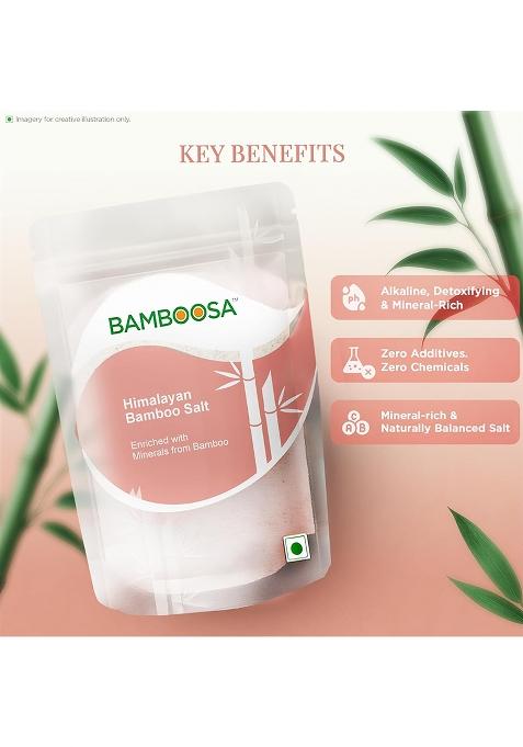 Bamboosa Himalayan Bamboo Salt 500G | Naturally Iodised Roasted In For 70+ Trace Minerals Alkaline, Mineral Rich, Low Sodium Healthy Cooking