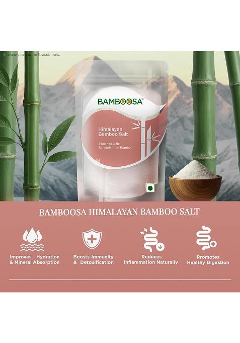 Bamboosa Himalayan Bamboo Salt 500G | Naturally Iodised Roasted In For 70+ Trace Minerals Alkaline, Mineral Rich, Low Sodium Healthy Cooking