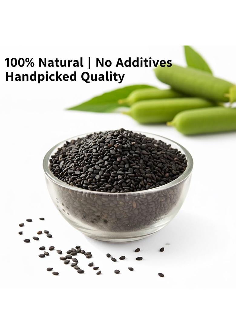 Minimal Raw Organic Black Sesame Seeds 900Gm