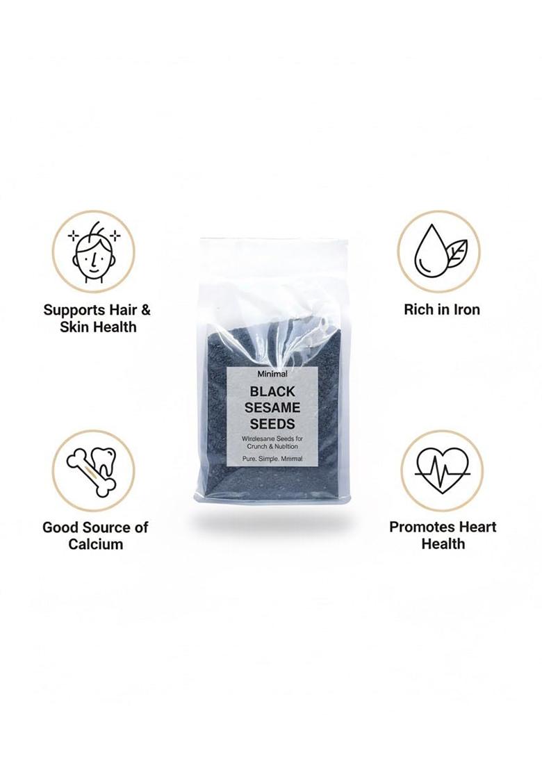 Minimal Raw Organic Black Sesame Seeds 900Gm