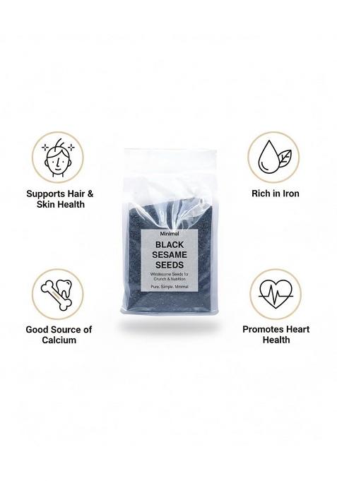 Minimal Raw Organic Black Sesame Seeds 900Gm