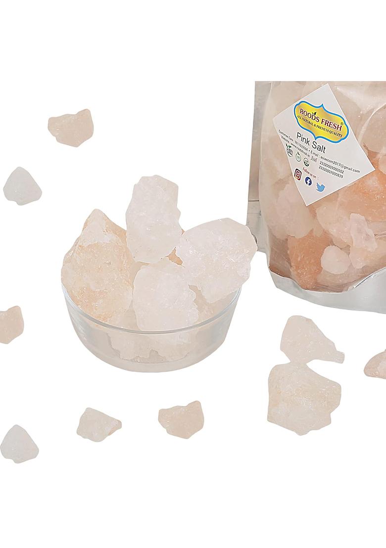 Roods Fresh Rock Salt | Sendha Namak Whole Crystal Lahori Chunks 400 Gm