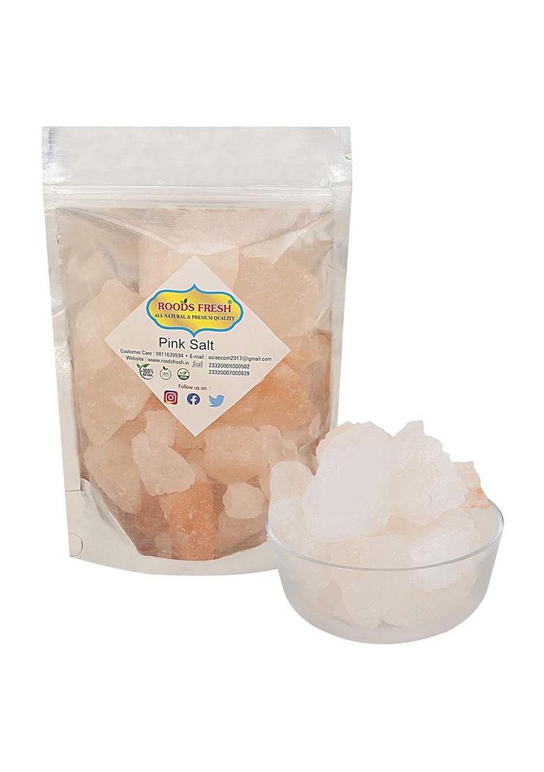 Roods Fresh Rock Salt | Sendha Namak Whole Crystal Lahori Chunks 400 Gm