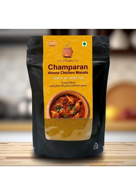 The Mutton Pot Champaran Ahuna Handi Chicken Masala 100G | No Preservatives, Artificial Colors Home Cooking Only 35G Required For 1 Kg Shipped Fresh Curry Mix Enough To Cook 3 Bihar'S Authentic Recipe Easy Gravy With Spices Spicy Desi Need Add Any Other