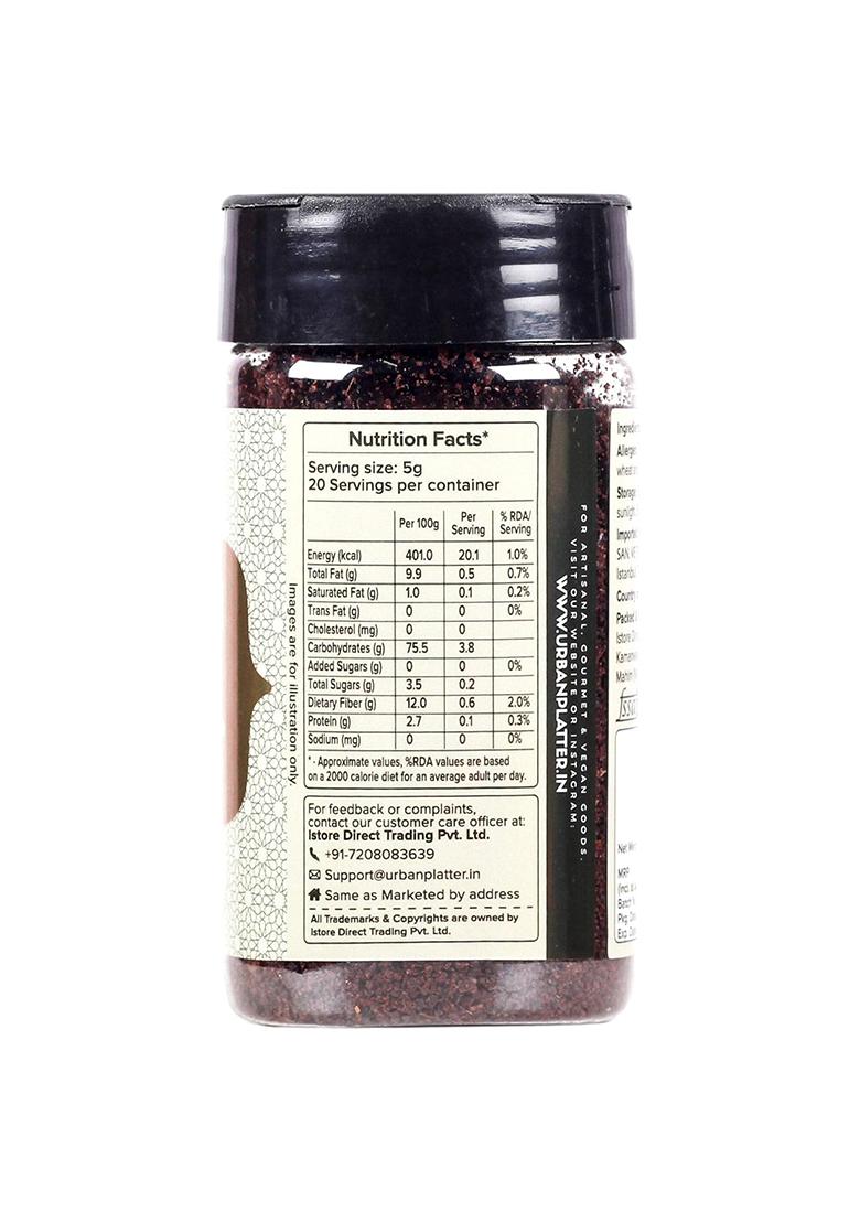 Urban Platter Sumac Powder, 100Gram, Versatile Spice, Citrusy And Fruity, Perfect For Dry Rub Seasoning.
