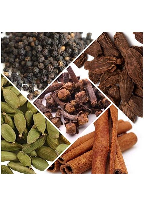 Kitchen Jungle Whole Spice Combo Black Pepper| Cardamom| Green Cloves And Cinnamon Sticks,(50Gm Each) (Combo Of 5 Spices) (Kali Mirchi+ Badi Elaichi + Hari Elaichi+ Laung+ Dalchini)