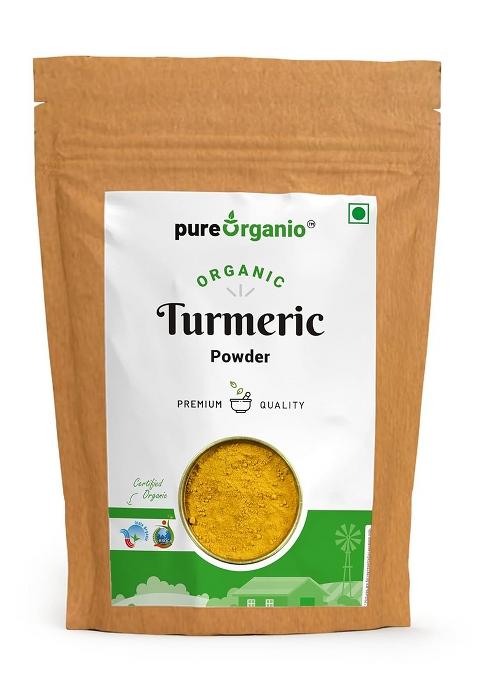 Pure Organio Organic Turmeric Powder, Haldi Powder Organic, Ideal For Eating, Drinking, Cooking - Natural, Fresh Root Indian Npop Certified (200 Gm)