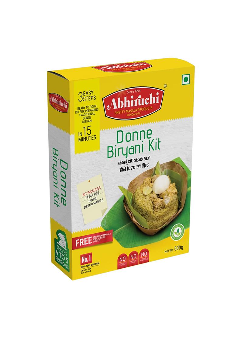 Abhiruchi Donne Biryani Masala Kit 500G Box | Authentic Spice Mix For Traditional Ready-To-Cook Flavorful