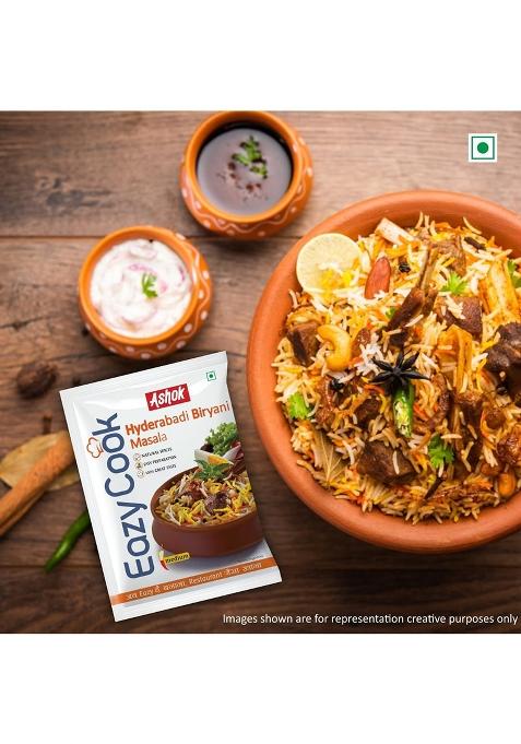 Ashok Hyderabadi Biryani Masala For Veg, Chicken & Mutton Biryani, Blended Spices With Natural Ingredients