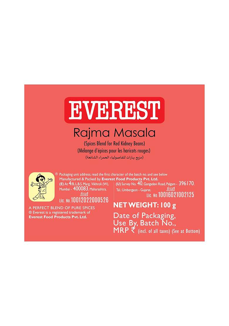 Everest Rajma Masala, 100G - Indya