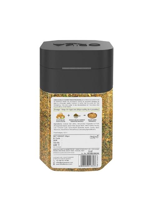 Orika Delhi Highway Parantha Masala, 90 G | Authentic North Indian Spice Blend For Paranthas No Artificial Colour And Additives