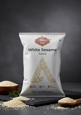 Alpha Pure White Sesame Seeds Safed Til Whole Spices 500G