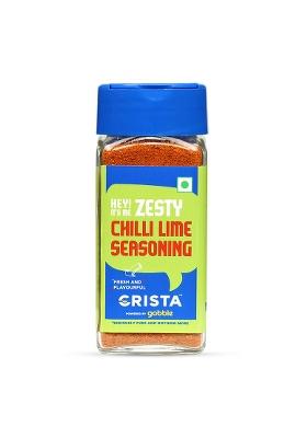 Crista Zesty Chilli Lime Seasoning | Chilly & Lemon Spice Blend Trans Fat Free Vegan Zero Added Colours, Fillers, Additives Preservatives 50 Gms