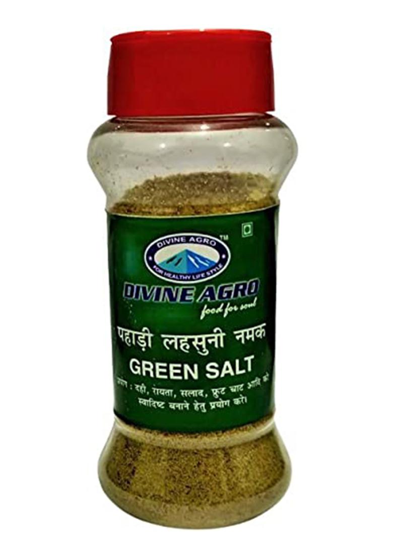 Divine Agro Organic Green Salt, Pahadi Garlic Salt/Namak (100Gm)
