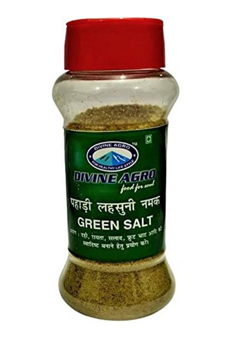 Divine Agro Organic Green Salt, Pahadi Garlic Salt/Namak (100Gm)