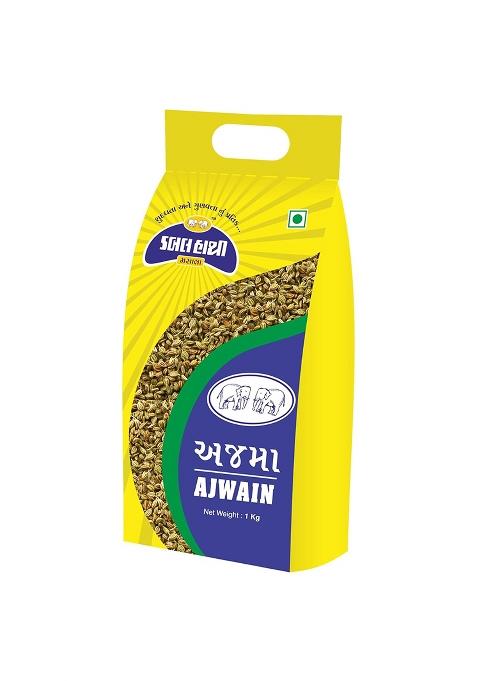 Double Hathi Ajwain Seed 500Gm | Premium Carom Seeds Strong Aroma & Natural Flavor Ideal For Cooking Digestion 100% No Added Colors Or Preservatives Indian Spice Essential