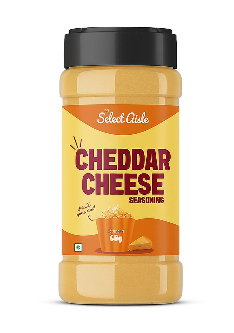 The Select Aisle Cheddar Cheese Seasoning 65G | Perfect For Popcorn, Fries, Chips, Nachos, Pasta & Snacks Rich Savory Powder Ready-To-Sprinkle Vegetarian No Artificial Additives
