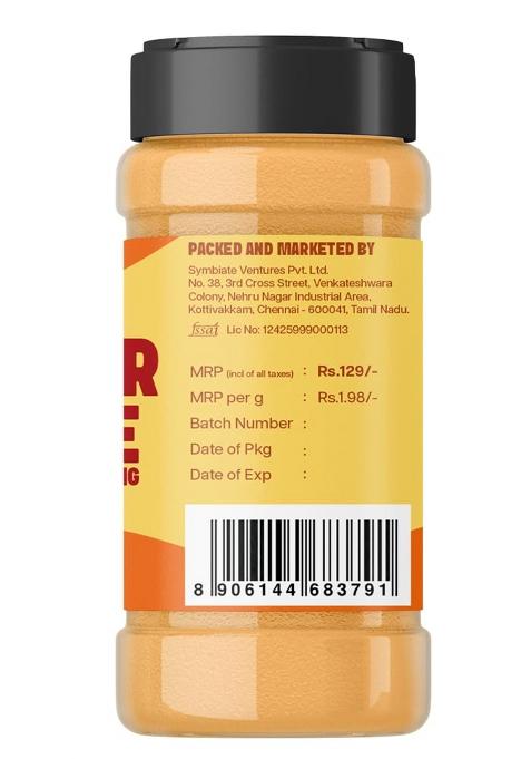 The Select Aisle Cheddar Cheese Seasoning 65G | Perfect For Popcorn, Fries, Chips, Nachos, Pasta & Snacks Rich Savory Powder Ready-To-Sprinkle Vegetarian No Artificial Additives