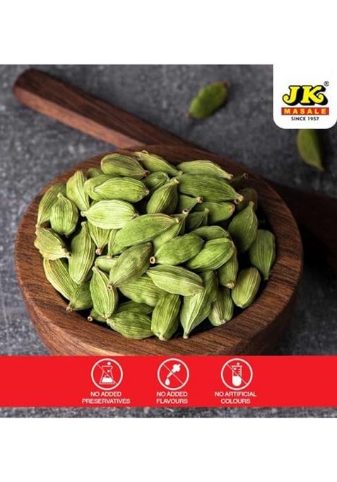 Jk Premium Green Cardamom (Elaichi) 7-8Mm (50 Grams)- No Artificial Colours Or Preservatives | Natural Elaichi Distinctive Flavour & Aroma For Cooking And Desserts Whole