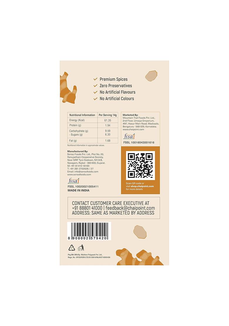 Chai Point Instant Ginger Tea Premix 10 Sachets | Authentic Adrak With Assam & Natural Flavor Ready To Drink Hot Anywhere, Anytime