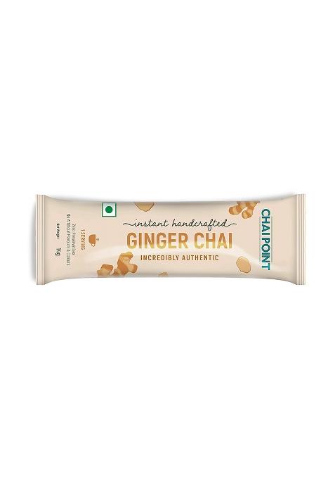 Chai Point Instant Ginger Tea Premix 10 Sachets | Authentic Adrak With Assam & Natural Flavor Ready To Drink Hot Anywhere, Anytime