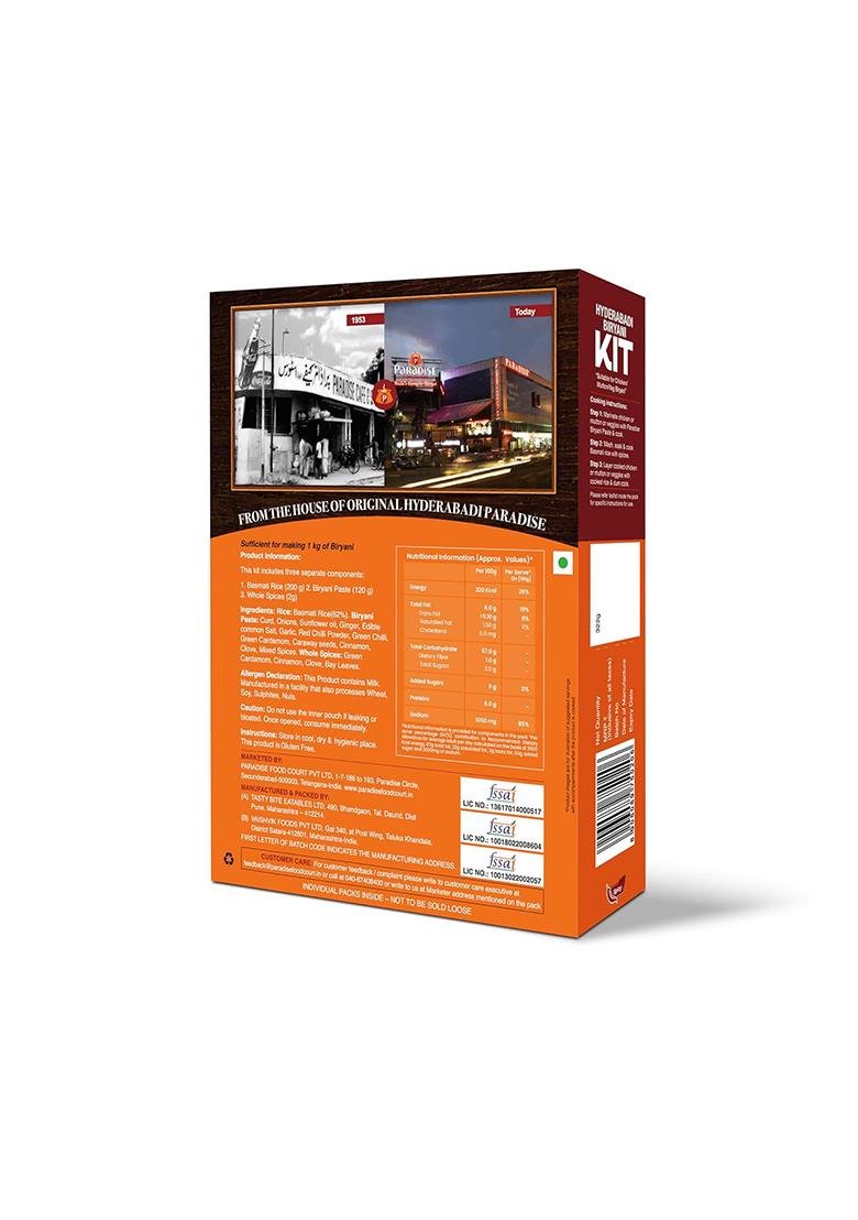 Paradise Biryani Hyderabadi Kit | Easy 3 Step Cooking From The House Of Original Your Way 322 Gm (Pack 2)