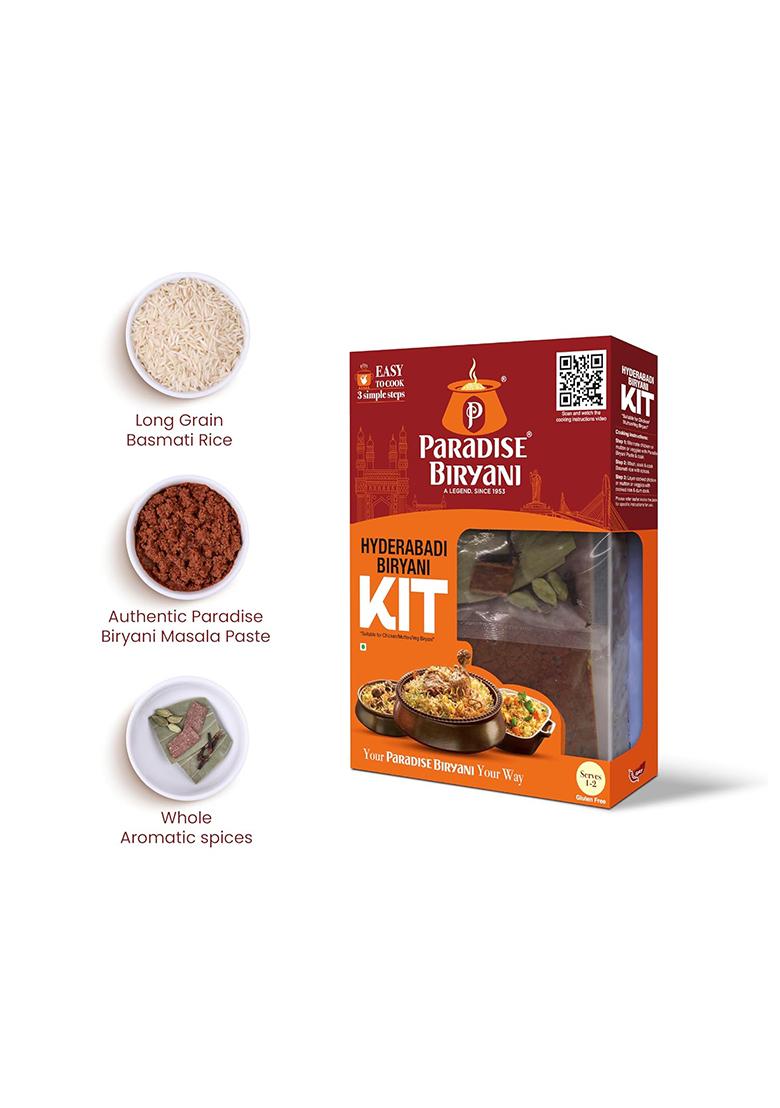 Paradise Biryani Hyderabadi Kit | Easy 3 Step Cooking From The House Of Original Your Way 322 Gm (Pack 2)