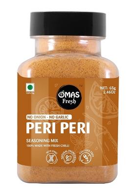Omas Fresh Jain Peri Masala Seasoning 65 G | No Onion Garlic Vegan Additives & Preservatives Multi Purpose