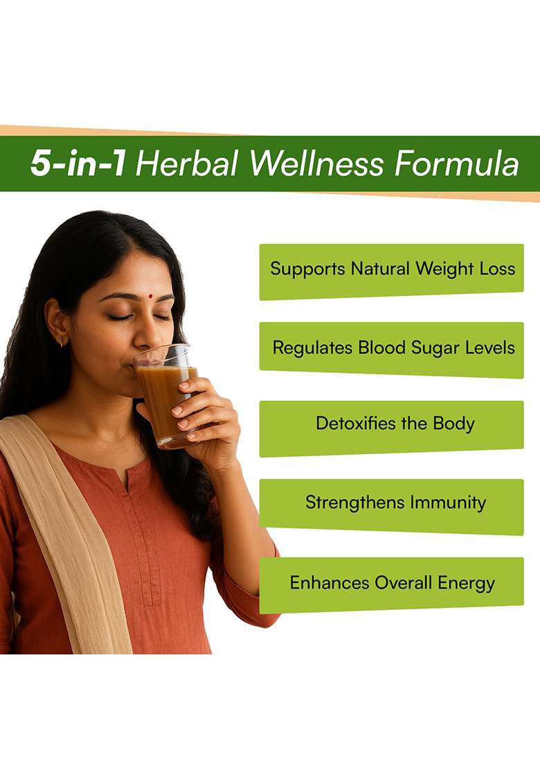 Herbshakti Kali Jeeri Methi Ajwain Mixture Powder For Fat Loss 100% Natural Ayurvedic Herbal Blend Weight Management & Overall Wellness 100G - Indya