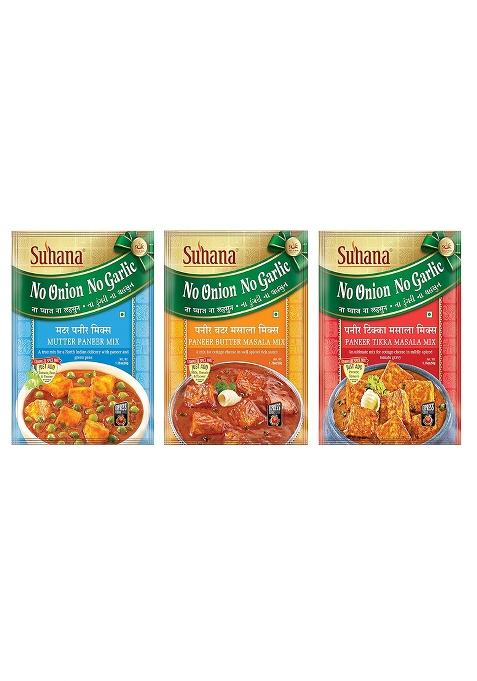 Suhana No Onion Garlic Pack Combo Of 6 Pan Tikka X 2, Mutter Butter 2