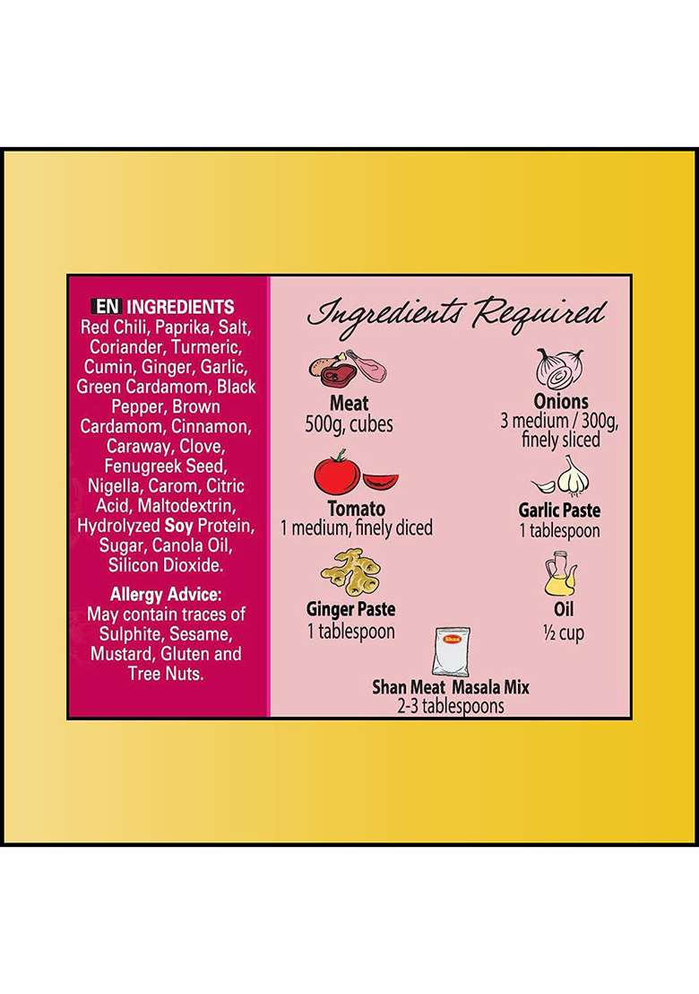 Shan Spice Mix For Meat Masala, 100G - Indya