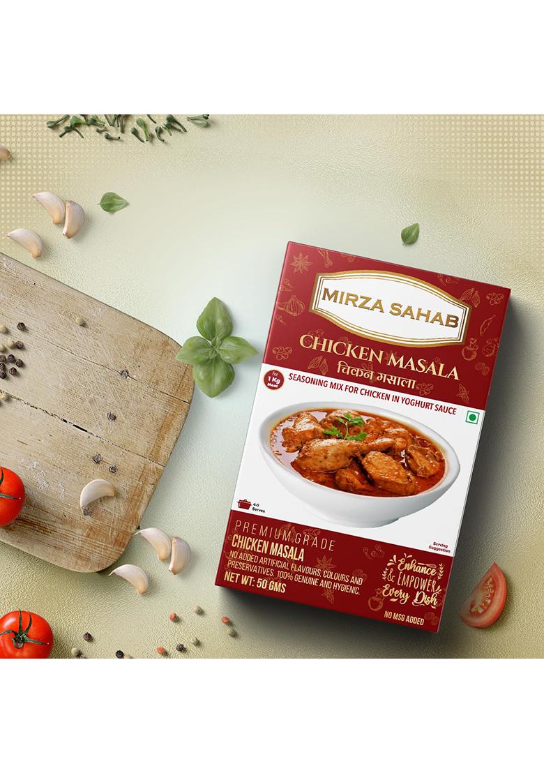 Mirza Sahab Chicken Special Spices Assortment Masala Tikka Fish Fry Changezi Butter Dilli Kat-A-Kat, Variety Pack, 10.58 Oz / 300 G