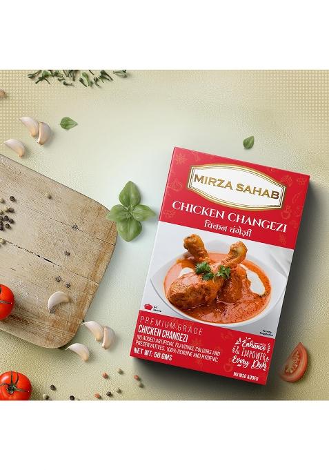 Mirza Sahab Chicken Special Spices Assortment Masala Tikka Fish Fry Changezi Butter Dilli Kat-A-Kat, Variety Pack, 10.58 Oz / 300 G