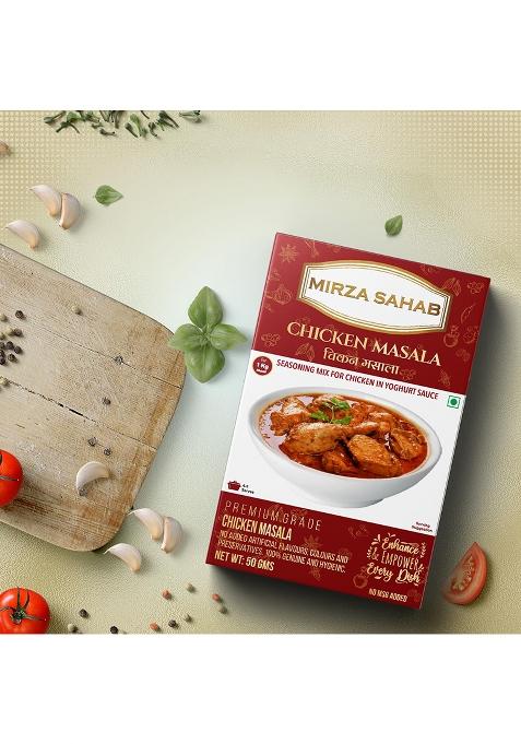 Mirza Sahab Chicken Special Spices Assortment Masala Tikka Fish Fry Changezi Butter Dilli Kat-A-Kat, Variety Pack, 10.58 Oz / 300 G