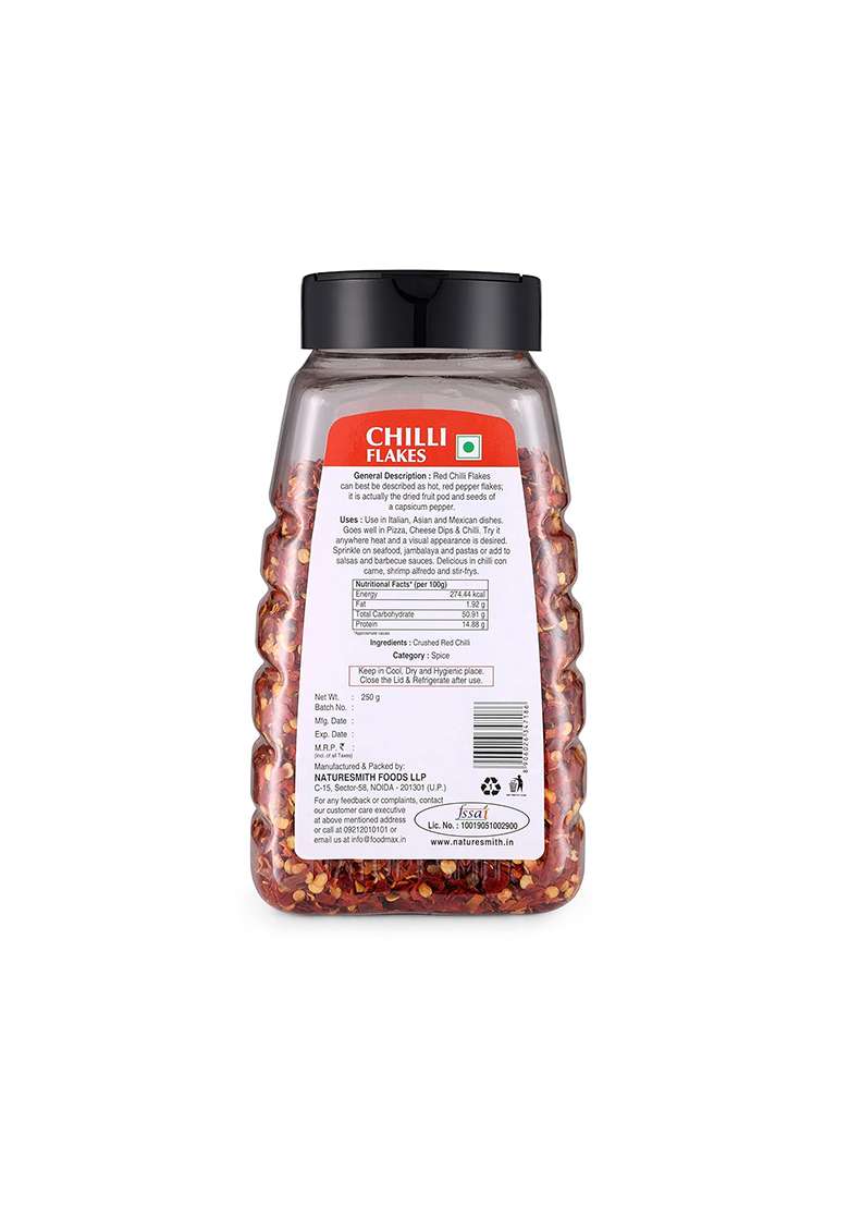 Nature Smith Naturesmith Chilli Flakes-250G || Ready To Use Big Jar - Indya