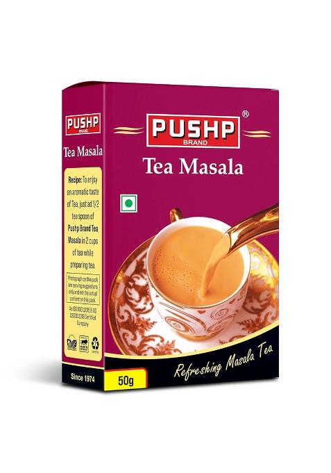 Pushp Brand Chai Masala Aromatic Tea Powder With 100% Natural Ingredients, 50G (Pack Of 1)