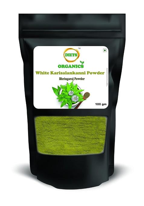 Diets Organics White Karisalankanni Powder 100Gms (2), Bringaraj Powder, Kayonni -100 Gms Pack Of 2