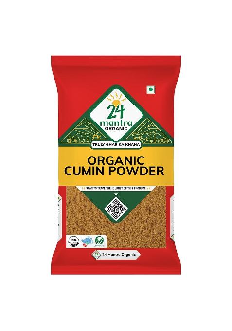 24 Mantra Organic Cumin Powder/Zeera Powder/Jeelakarra - 100Gms | Pack Of 1 100% Chemical Free & Pesticides Unadulterated Rich Strong Flavour