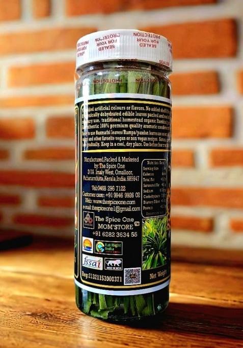 Mom'Store Rambha/Pandan/Biryani Leaves 10G | Aromatic & Natural Dried Pandanus Perfect For Biryani, Curries, Desserts Beverages 100% Vegan Kerala Homestead Spice