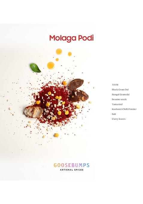 Goosebumps Molagai Podi | Homemade Gunpowder Ready To Use Artisanal & Authentic No Bulking Agent, Artifical Colours Or Preservatives Used Idli Dosa Chutney 90G