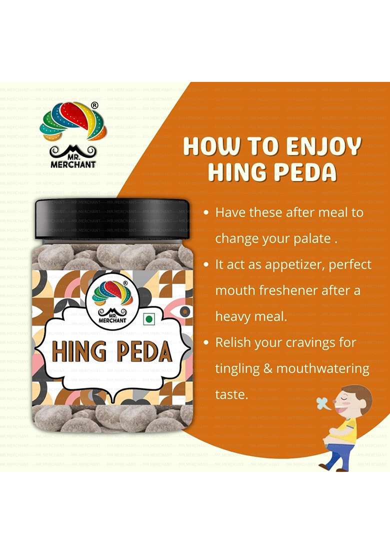 Mr. Merchant Hing Peda (Pachak Churan Mukhwas) - Good For Digestion, 300G - Indya