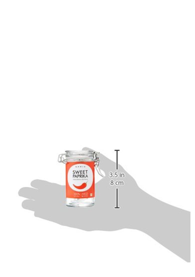 S P R I G Sprig Sweet Paprika | From Sun-Ripened Pods| 100% Pure No Artificial Colours, Flavours, Fillers Or Preservatives |Garnish, Season, Make Spice Rubs Marinades Jar 30G