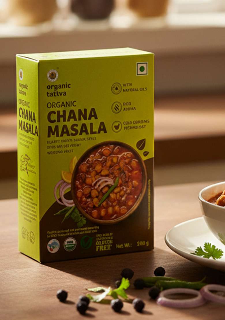 Organic Tattva Tattva, Chana Masala - 100 Gram | Pesticide And Chemical Free With Natural Oils Rich Aroma Naturally Gluten Pack Of 1 - Indya